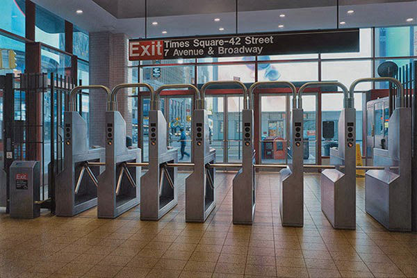 超现实画作:比相机拍摄更真实的纽约地铁--置顶表情